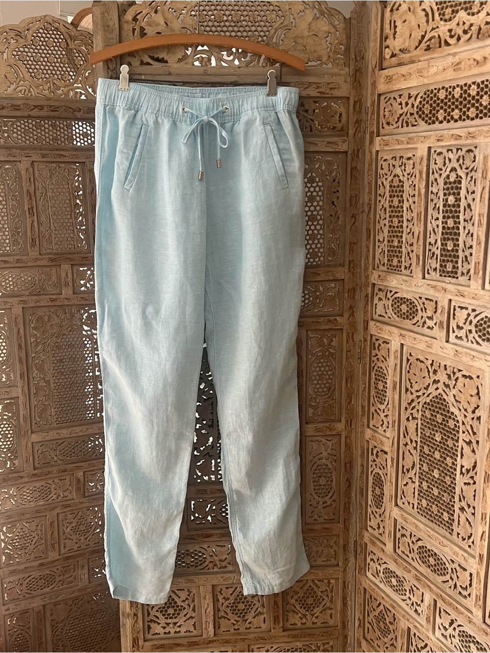 Lilly Pulitzer light blue women’s  Drawstring Linen Pants